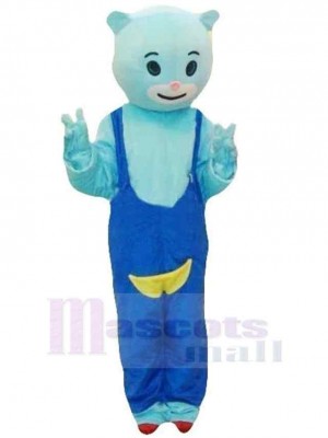 Light Blue Bear Mascot Costume Animal