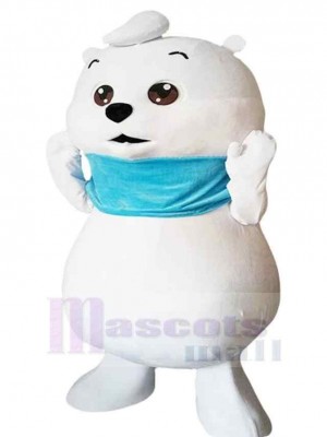 White Bear Adult Mascot Costume Animal