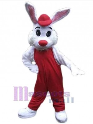 Bunny in Red Clothes Mascot Costume Animal