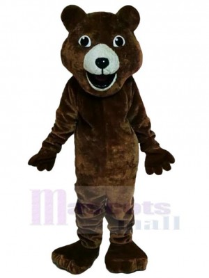 Happy Brown Bear Mascot Costume For Adults Mascot Heads