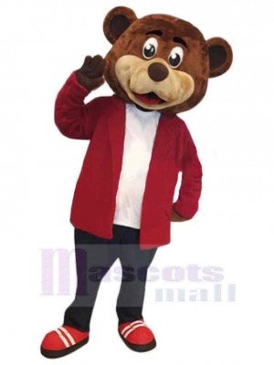 Red Coat Bear Mascot Costume For Adults Mascot Heads