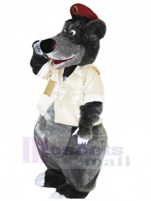 Strong Grey Bear Mascot Costume For Adults Mascot Heads
