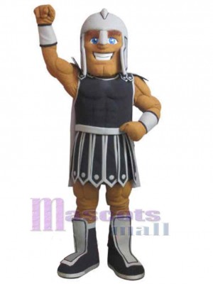 Gray Spartan Mascot Costume People