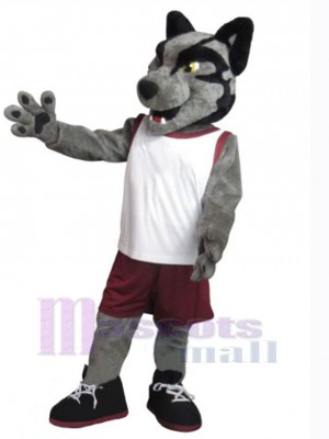 Gray Dog Mascot Costume Animal