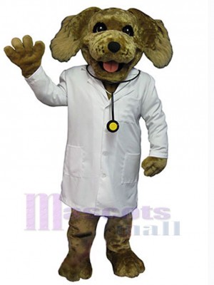 Smiling Doctor Dog Mascot Costume Animal