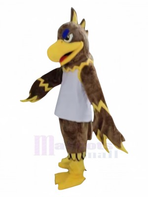 Brown and Golden Hawk Mascot Costume Animal