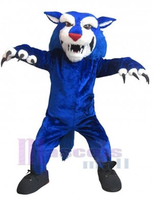 Ferocious Blue Wolf Mascot Costume Animal