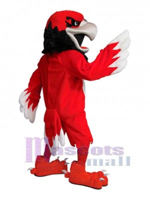 Power Red Hawk Mascot Costume Animal