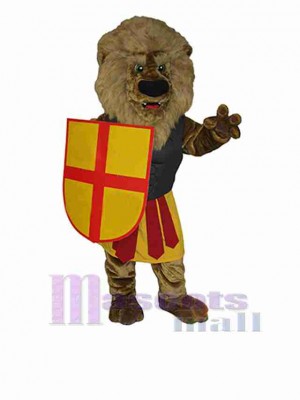 Brave Brown Lion Mascot Costume Animal