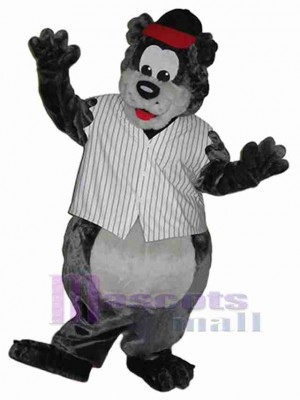 Fat Gray Bear Mascot Costume Animal