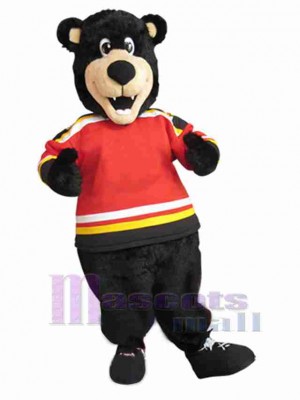 Happy Black Bear Mascot Costume Animal