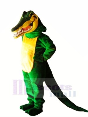 Green Crocodile with Long Tail Mascot Costumes