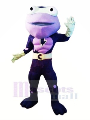 Hero Purple Frog Mascot Costumes Cartoon