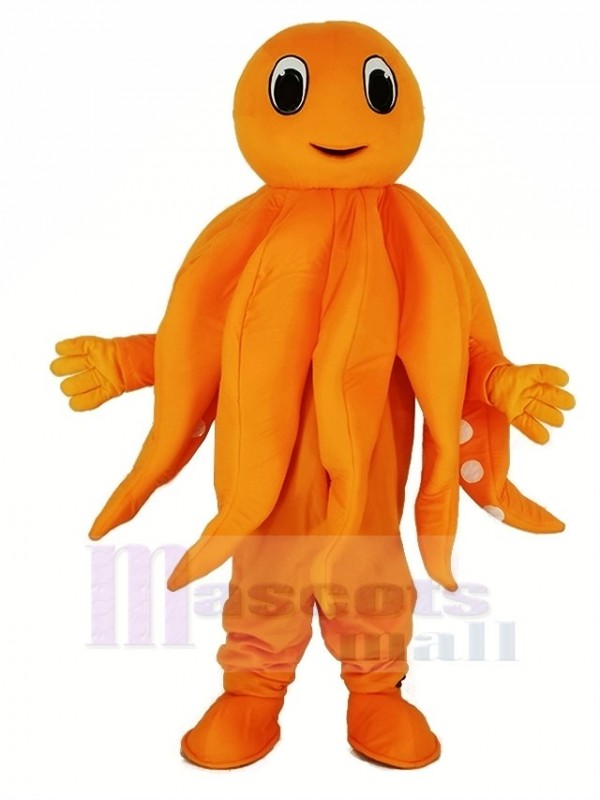 Orange Octopus Plush Adult Mascot Costume Cartoon