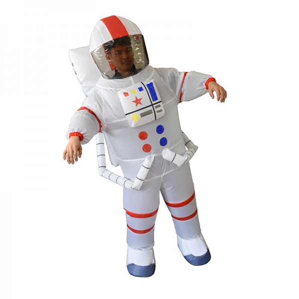 Astronaut Inflatable Costume Spaceman Fancy Blow up Bodysuit for Adult