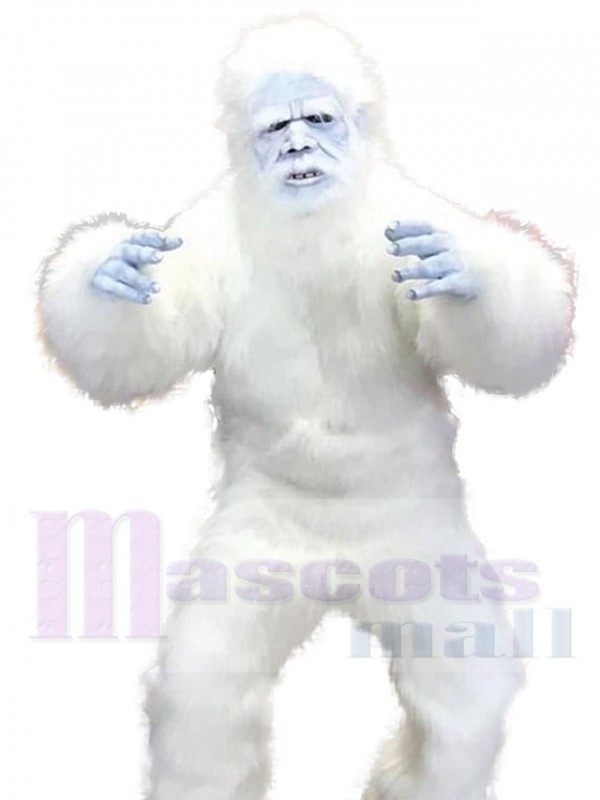 Mascot White Yeti. White Yeti Costume - Human Sizes L (175-180CM)