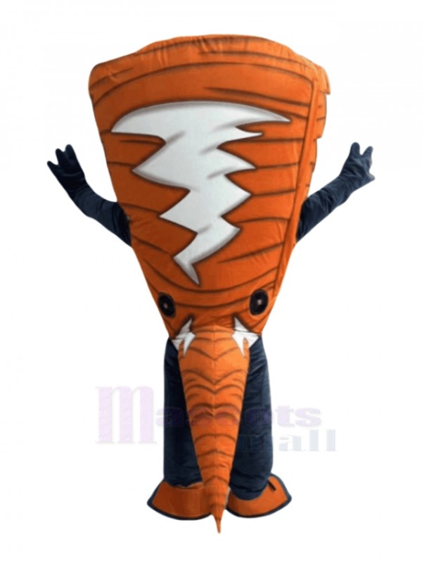 Orange Tornado Typhoon Mascot Costume